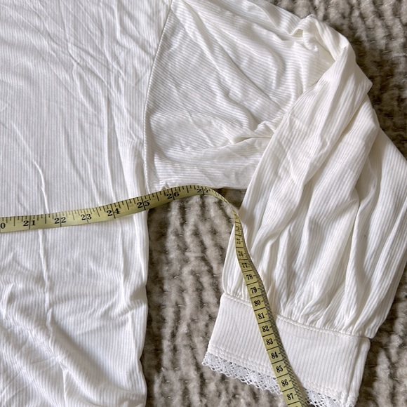 NWOT - Free People - Plunge Back White Tunic - L - Picture 4 of 7